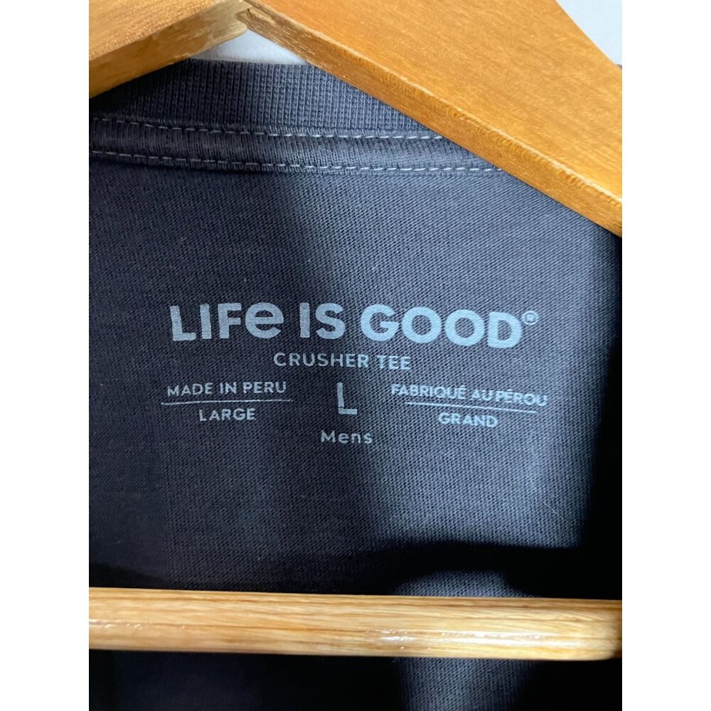 Life Is Good Mens Crusher Tee Large Black Comeback Stronger Then Setback - Picture 4 of 6
